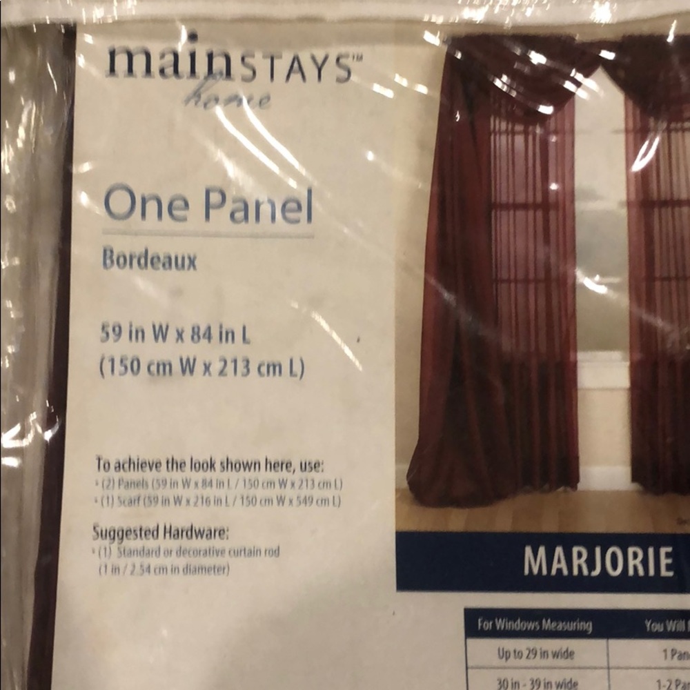 Burgundy Curtain Panel